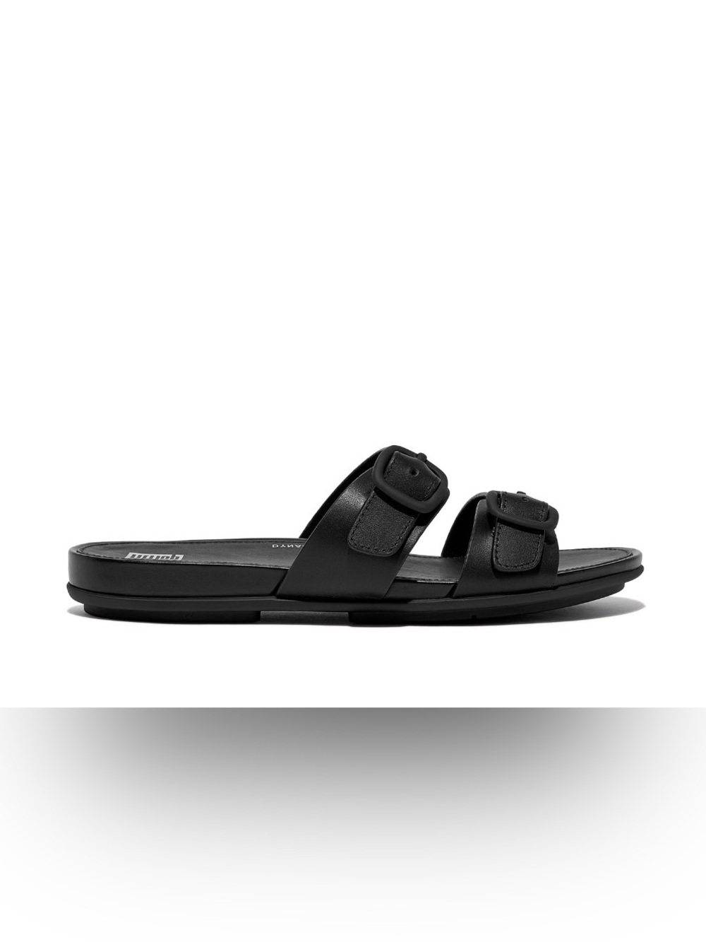 FitFlop Women's Gracie Rubber Buckle Two Bar Leather Sandals